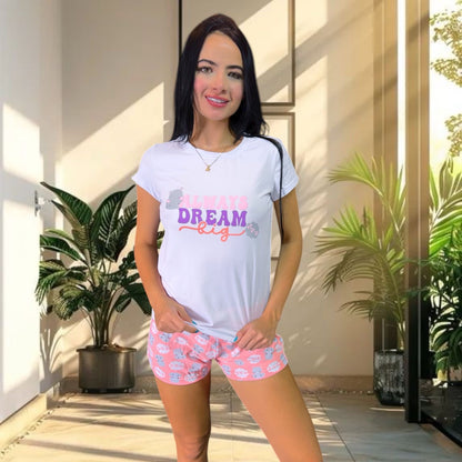 Pijama Set X3 Unidades | Ref. 322-18| Lila - Salmón - Azul