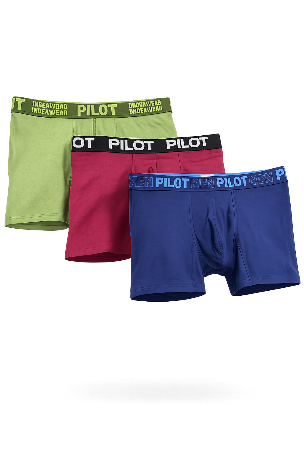 Boxer Pilot Set X3| Ref. 25-20 |Vino tinto – Verde Militar – Azul oscuro
