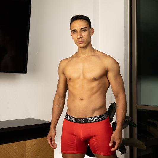 Boxer Emperador Set X3 | Tallas XL | Azul – Azul oscuro – Rojo