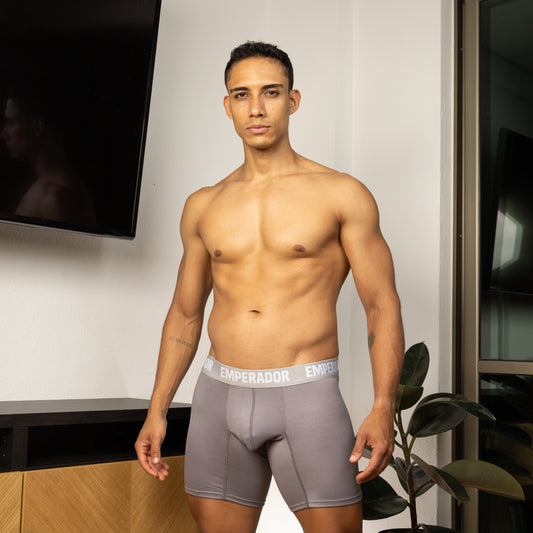 Boxer Emperador Set X3| Tallas 2XL | Gris claro – Azul oscuro – Rojo