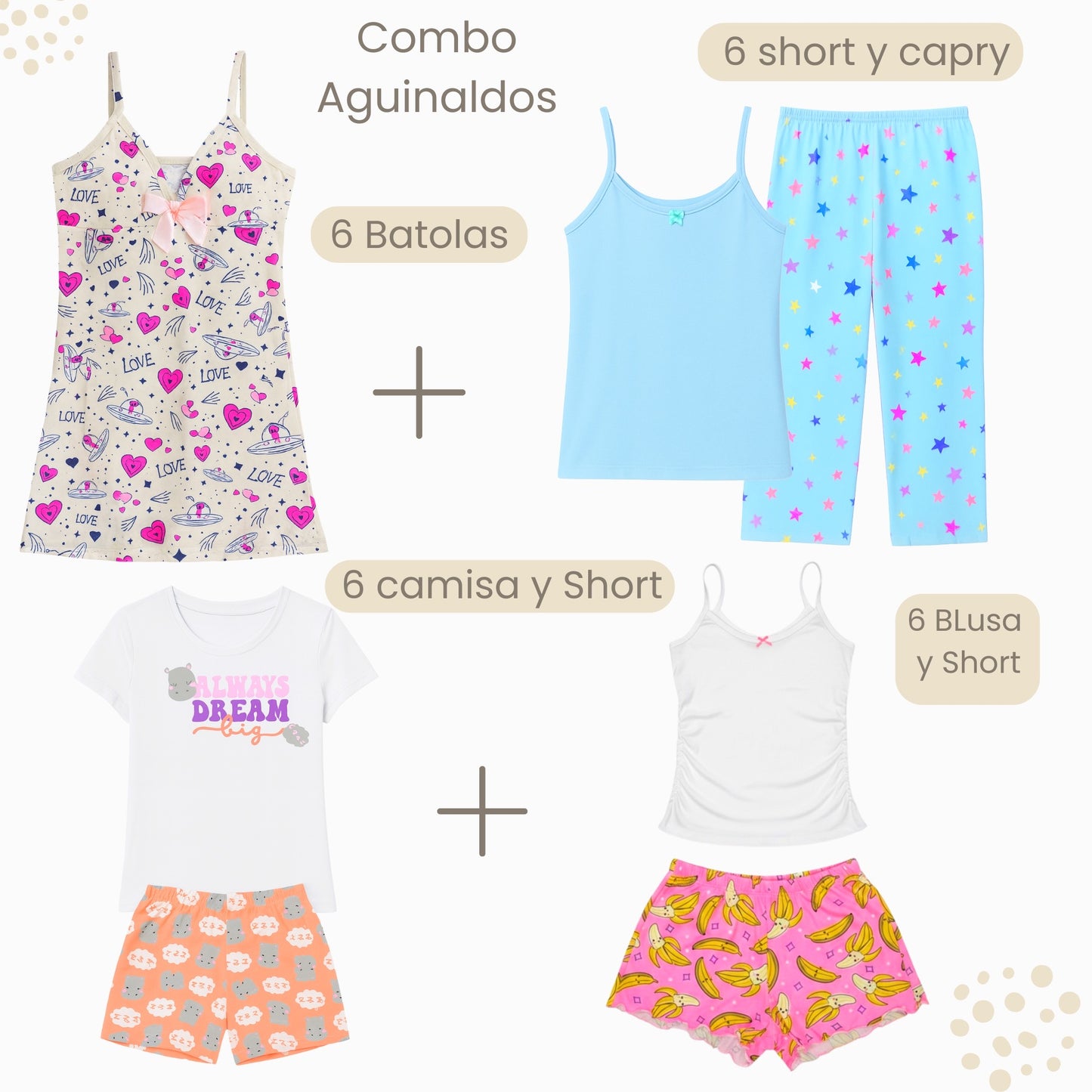 Combo de Pijamas | Aguinaldos | 24 Unidades