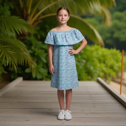 Vestido Niña Pack x 3 und | Ref 309-4 | Azul Cielo - Fucsia - Lila