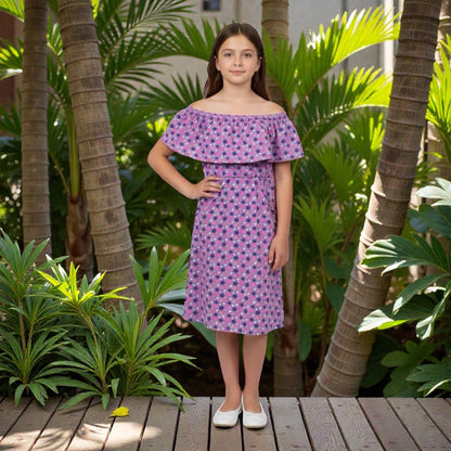 Vestido Niña Pack x 3 und | Ref 309-4 | Azul Cielo - Fucsia - Lila