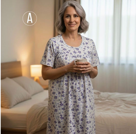 Pijama Señorera Estampada | Piel de Durazno