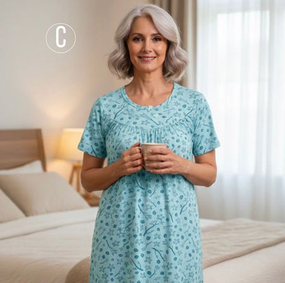 Pijama Señorera Estampada | Piel de Durazno